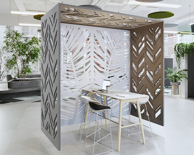Meeting area acoustic installation.