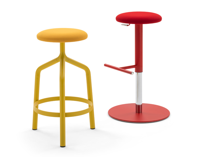 Adjustable stools with character.
